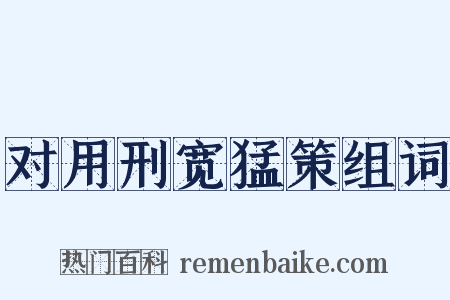 对用刑宽猛策组词是什么意思的图片